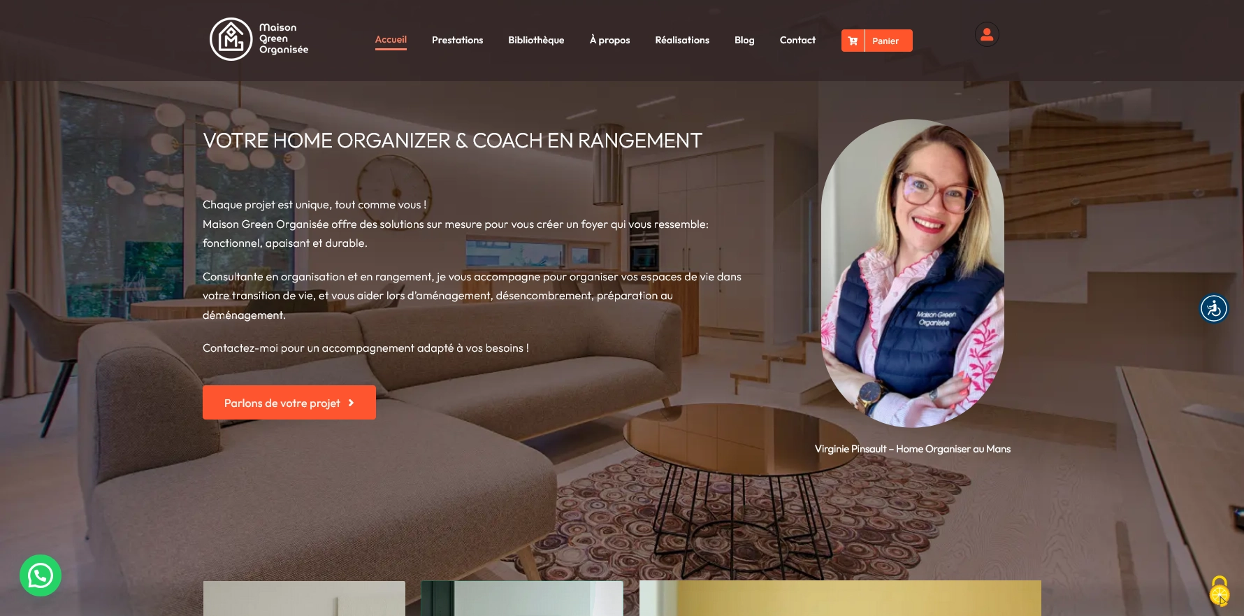 Création de site internet et référencement SEO pour Home Organizer au Mans par Sarthewebconsulting