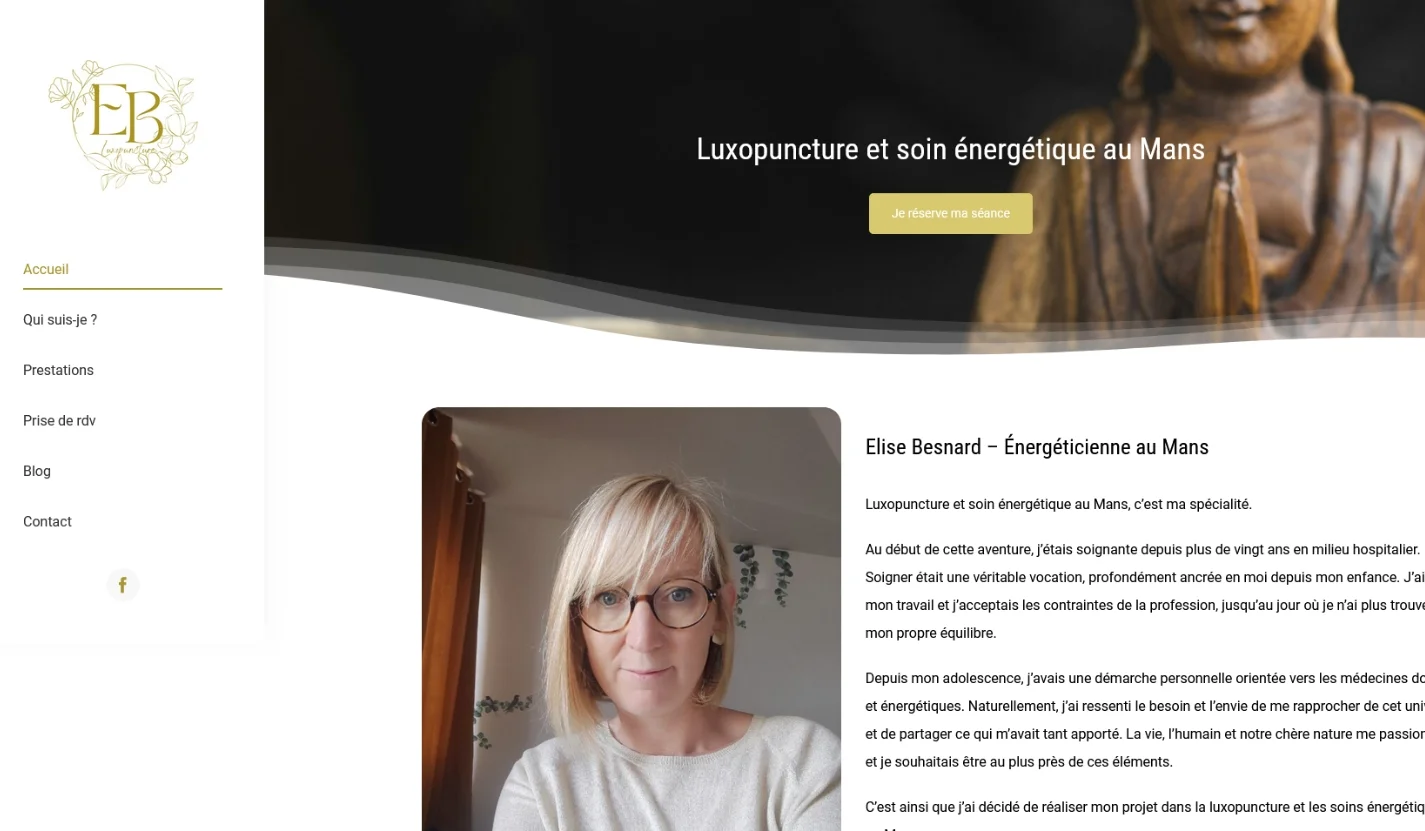 Création de site internet et référencement SEO pour Luxopuncture au Mans par Sarthewebconsulting