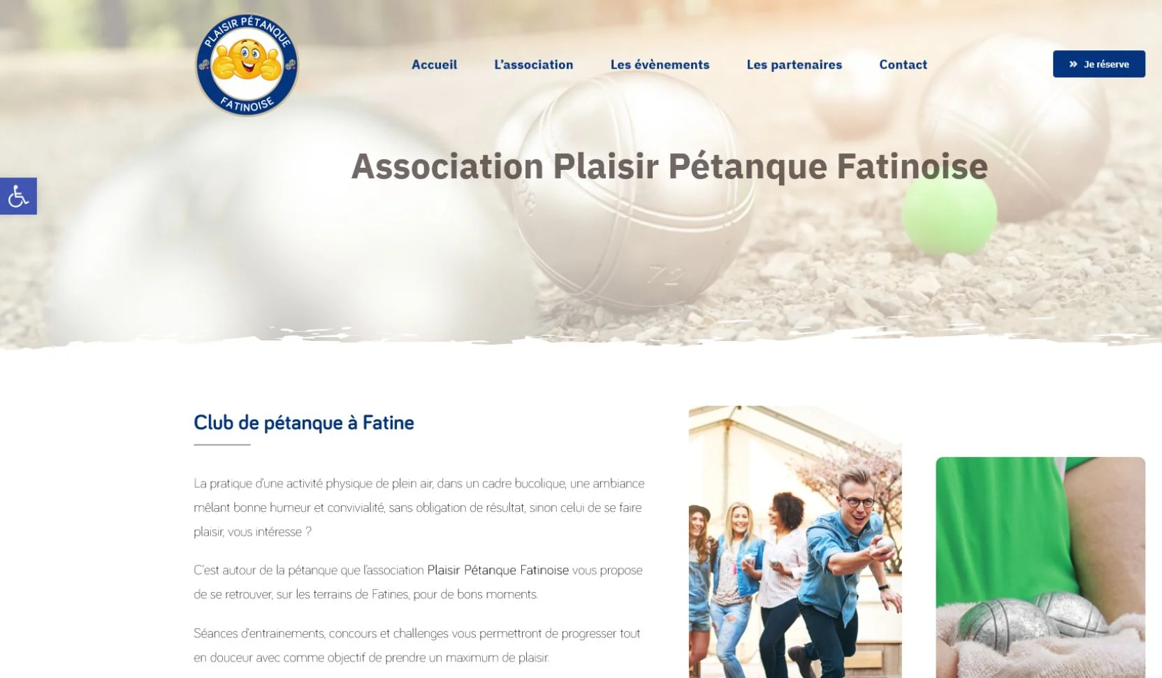 Création de site internet et référencement SEO pour Plaisir Pétanque Fatinoise par Sarthewebconsulting