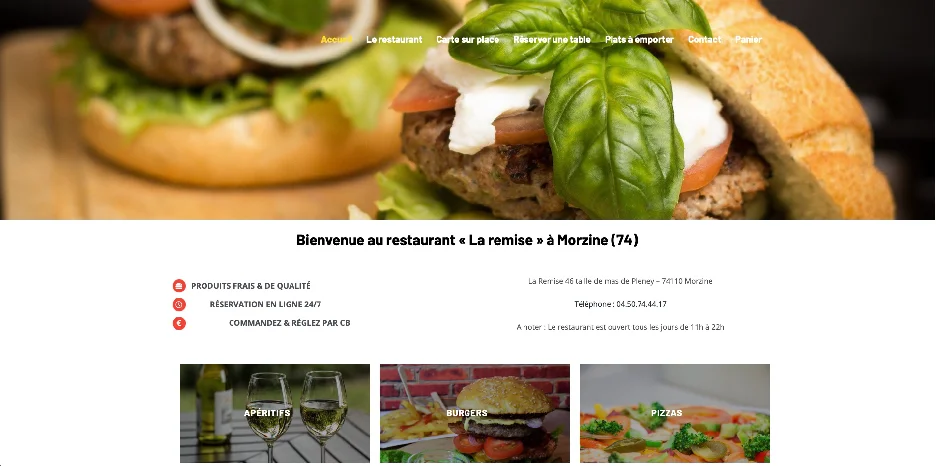 Création de site internet et référencement SEO pour Restaurant La Remise – Morzine par Sarthewebconsulting